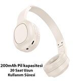 Coofbe Hc Seri Bluetooth 5.3 Uzun Şarjlı 200Mah Kafaüstü Bluetooth Kulaklık 3D Ses Aux Girişli 