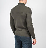 Erkek Triko Tam Boğazlı Örgü Desenli Haki Slim Fit Kazak NCS JEANS 3659 