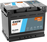 Exıde EL600 12V 60Ah 640A Start Stop Efb Akü (Üretim Tarihi:2025)