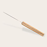 2 Deejo Paring Knives, Olive and Coral Wood / Blossom