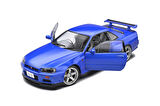 SOLİDO 1/18 NISSAN SKYLINE (R34) GT-R – BAYSIDE BLUE – 1999