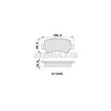 ARKA FREN BALATASI  S-MAX 09- 06- GALAXY III 06- - S60 10- S80 06- V60 V70 06- XC60 08- XC70 06- - RANGE ROVER EVOQUE 11- - BRAXIS AA0119
