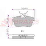 FREN BALATASI ARKA TRANSPORTER T4 96-04 - BRAXIS AA0608