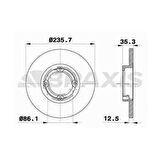 ON FREN DISK AYNASI MATIZ 0.8 09 - 00 - 1.0 11 - 02 - BRAXIS AE0063
