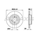 ON FREN DISKI BMW  X3 E83 325mm - BRAXIS AD0233
