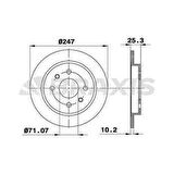 ARKA FREN DISK AYNASI P106 P206 P306 XSARA XSARA II ZX SAXO 1.8 2.0 2.0I 2.0GTI HAVA SOGUTMASIZ - BRAXIS AE0097