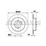 ARKA FREN DISK AYNASI 5 BIJON ASTRA H MERIVA B CORSA C ASTRA G 2.0DI 2.0 16V 1.8 16V 02 - 98-2.0D - BRAXIS AE0031