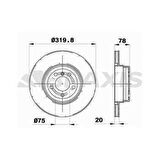 ARKA FREN DISKI BMW  X5 E70 LCI F15  X6 E71 - BRAXIS AD0981