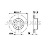 ON FREN DISK AYNASI JUMPER III BOXER III DUCATO III 20Q CAP300 KALINLIK32 06- KARSAN JEST - BRAXIS AD0985