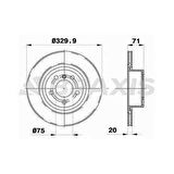 ARKA FREN DISKI BMW F25 F26 - BRAXIS AD0993