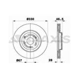 FREN DISKI ON AMG W203 02-07 S203 02-07 C209 02-09 R171 04-11 - BRAXIS AD1010