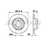 FREN DISKI ON BMW E38 94-01 - BRAXIS AD1016