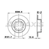 ARKA FREN DISK AYNASI DEFENDER 2.8 DISCOVERY 2.0 - 2.5 - 2.5TDI - 3.5 - 3.9 90- RANGE ROVER 2.5 TD - 2.5 TDI - - BRAXIS AE0290