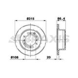 ARKA FREN DISK AYNASI HYUNDAI TERRACAN 2.5TD 3.5I - BRAXIS AD1037