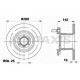 ON FREN DISK AYNASI DAILY II 2.5TD - BRAXIS AD1057