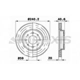 ON FREN DISKI 500 07- PANDA 03- - KA 08- 1.3 TDCI - BRAXIS AE0036