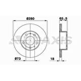 ON FREN DISK AYNASI DUCATO BOXER JUMPER 14Q 15 JANT 94-02 HAVA SOGUTMASIZ - BRAXIS AE0134