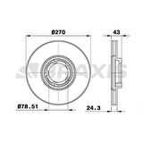 ON FREN AYNASI HAVALI TRANSIT TOURNEO TRANSIT 2.0 - 2.4 - 2.5D - 2.5TD 94-00 15 JANT - BRAXIS AE0157