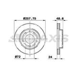 ON FREN DISK AYNASI HAVALI MAZDA 626 FS 92-97 MX 6 92-97 285X5 - BRAXIS AE0215
