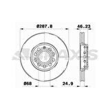ON FREN AYNASI PASSAT 96-05 A4 A6 1.8 20V 1.9TDI 97- - BRAXIS AE0043