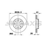 ON FREN DISKI ASTRA F 92-98 CORSA B 93-02 ASTRA CLASSIC 99-02 - BRAXIS AE0032