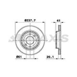 ON FREN DISK AYNASI HAVALI R19 R21 CLIO I II KANGOO MEGANE I SYMBOL I 1.2 - 1.4 - 1.5 - 1.6 - 1.9 KUCUK - BRAXIS AE0015