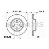 ON FREN DISK AYNASI HAVALI GALAXY 1.9TDI - 2.0I - 2.3 16V - 2.8I V6 03 - 1995 04 - 2001 - BRAXIS AE0160