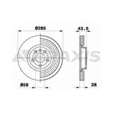 ON FREN DISK AYNASI C8 P807 EXPERT II JUMPY II SCUDO II DW10 2.0 HDI 8V 00- - BRAXIS AE0132