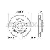 ON FREN DISK AYNASI MONDEO II - III 92-00 SCORPIO 94-98 COUGAR 98-001.6 16V - 1.8 - 2.0I 16V HAVA SOG - BRAXIS AE0116
