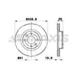 ON FREN DISK AYNASI HAVALI ESPACE 2.0 - 2.0I - 2.1 - 2.1TD 86 91 R25 2.0 - 2.1D - 2.1TD - 2.2 84 92 - BRAXIS AE0441