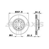 ON FREN DISK AYNASI CLIO IV SYMBOL II LOGAN II MCV II SANDERO II 0.9 - 1.2 - 1.5DCI - 1.6 12- 4 BIJON 25 - BRAXIS AE0351