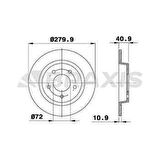 ARKA FREN DISK AYNASI DUZ MAZDA III 2.0 03- 07 MAZDA 5 V CR19 1.8 2.0 2.0CD 05- 280X5 - BRAXIS AE0391