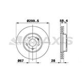 FREN DISKI ON VIANO W639 03- VITO W639 03- V-CLASS W447 14- VITO W447 14- - BRAXIS AE0151