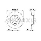 ARKA FREN DISK AYNASI CORSA C 1.4I 1.8 03- CORSA C 1.4I 1.8I 00 03 TIGRA TWINTOP 1.8I 04- - BRAXIS AE0396