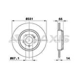 FREN DISKI ARKA ML-CLASS W163 98-05 - BRAXIS AE0456