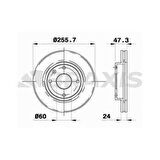 ON FREN DISK AYNASI HAVALI EVANDA 2.0 03 - 05 LACETTI 1.4 16V - 1.6 - 1.8 03 - 05 NUBIRA SALOON ESTATE 1.6 - BRAXIS AE0477