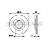 ON FREN DISK AYNASI HAVALI FRONTERA A 2.4I - 2.3 TD 92 98 - BRAXIS AE0478