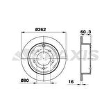 ARKA FREN DISKI JEEP COMPASS PATRIOT - BRAXIS AE0561