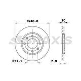 ARKA FREN DISK AYNASI PEUGEOT 205 309 II 1.6I 1.9I - BRAXIS AE0649