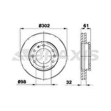 ON FREN DISKI FORD RANGER TKE 2.2-3.2 11- – MAZDA BT 50 2.2TDCI 12 -- - BRAXIS AE0719