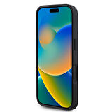 Apple iPhone 16 Pro Uyumlu Kılıf DKNY Orjinal Lisanslı Kartlıklı 3D Yazılı Repeat Texture Pattern Kapak