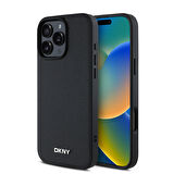 Apple iPhone 16 Pro Max Uyumlu Kılıf DKNY Orjinal Lisanslı Magsafe Şarj Özellikli Metal Logolu PU Deri Grained Kapak