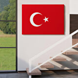Türk Bayrağı Dekoratif Kanvas Duvar Tablosu-3668