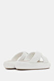 Khayt Kadın Beyaz Kalın Taban Terlik