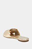The Halie Bow Kadın Altın Fiyonklu Terlik