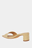 The Wandedering Slide Kadın Naturel Topuklu Terlik