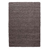 Modern Düz Desen Kahverengi Oturma Odası Halısı Salon Halısı Uzun Tüylü Yumuşak Dokulu Kolay Bakım 