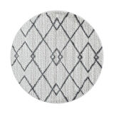 Boho Tasarımı Krem Oturma Odası Halısı Salon Halısı Yumuşak Dokulu Toz Vermez Kolay Bakım Yuvarlak