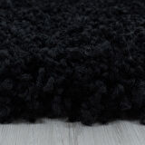Peluş Halı Siyah Oturma Odası Halısı Salon Halısı Yatak Odası Uzun Tüylü Toz Vermez Kolay Bakım 