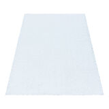 Peluş Halı Beyaz Oturma Odası Halısı Salon Uzun Tüylü Toz Vermez Kolay Bakım 